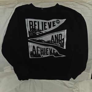 Old Navy Black Graphic Crewneck Sweater